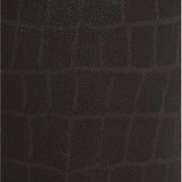 Frame Le Crop Mini Boot Croc Effect Denim Black Sz 31 Retro High Rise - Picture 6 of 6